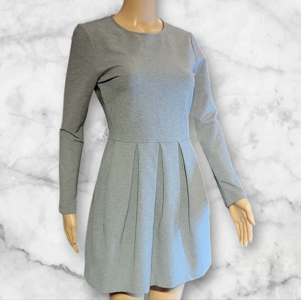 Aritzia Talula Womens Pleated Lace Gray Dress